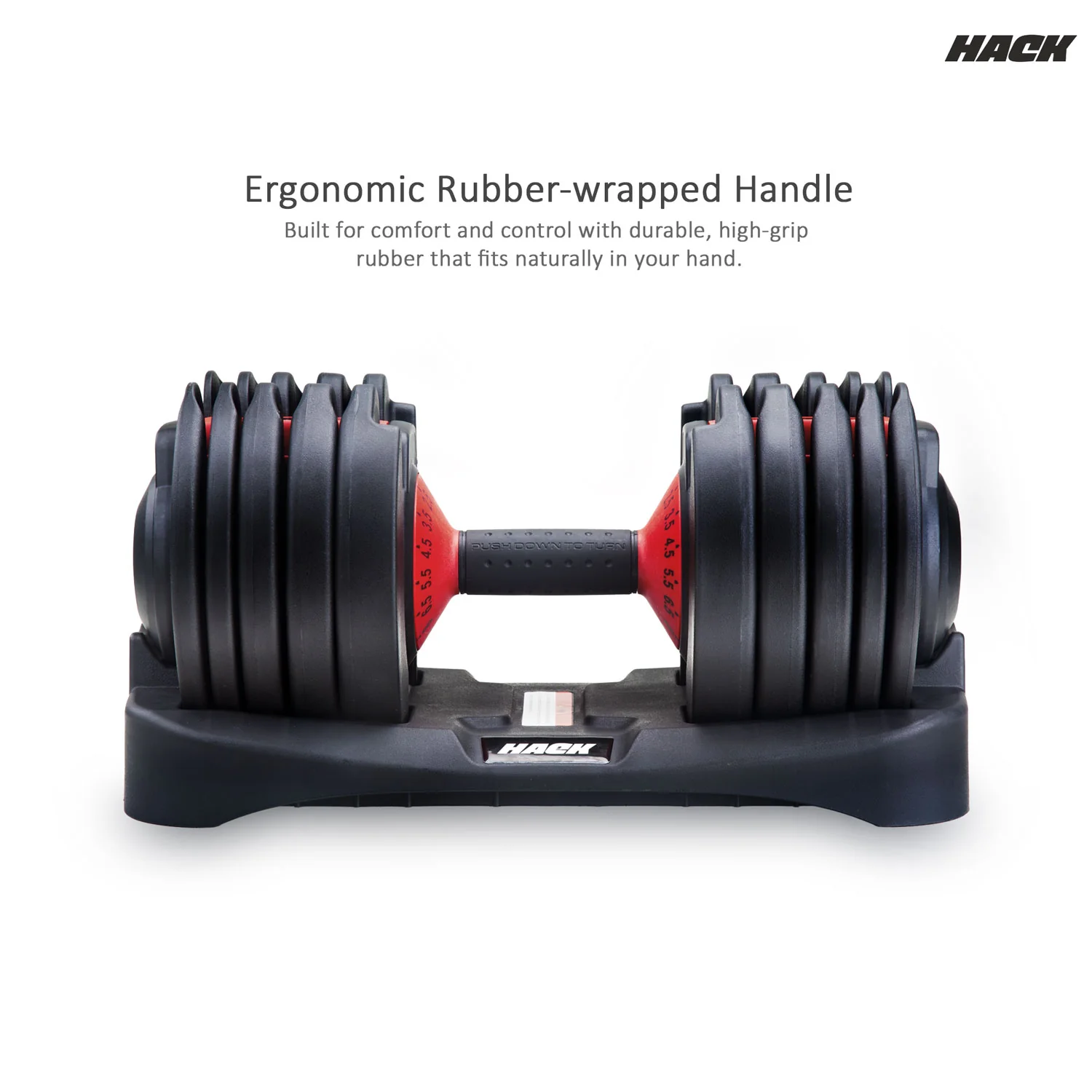 Hack Athletics Adjustable Dumbbell Set 24 KG, Set of 2 - Image 6