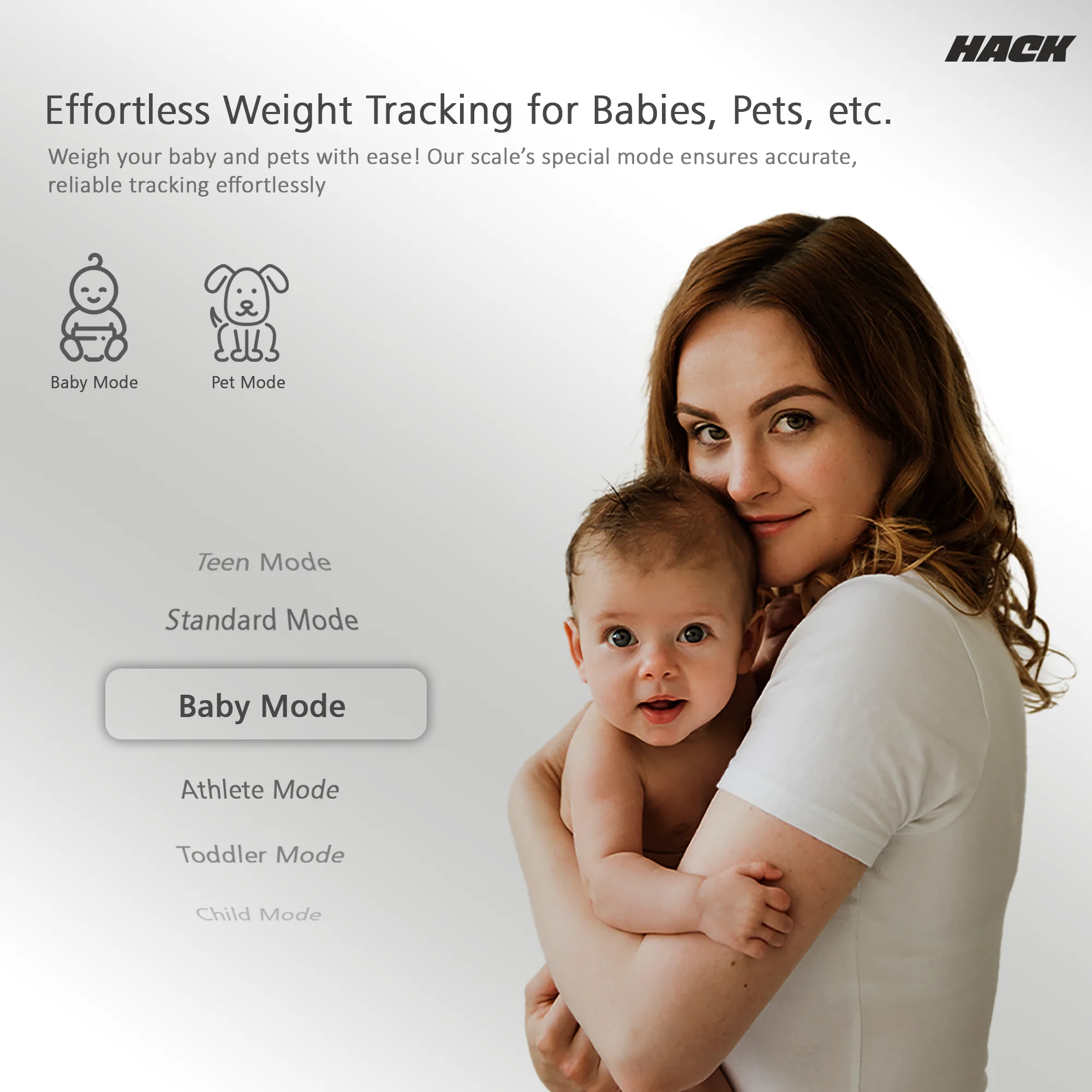 Hack Athletics BMI Body Weighing Scale White - Image 4