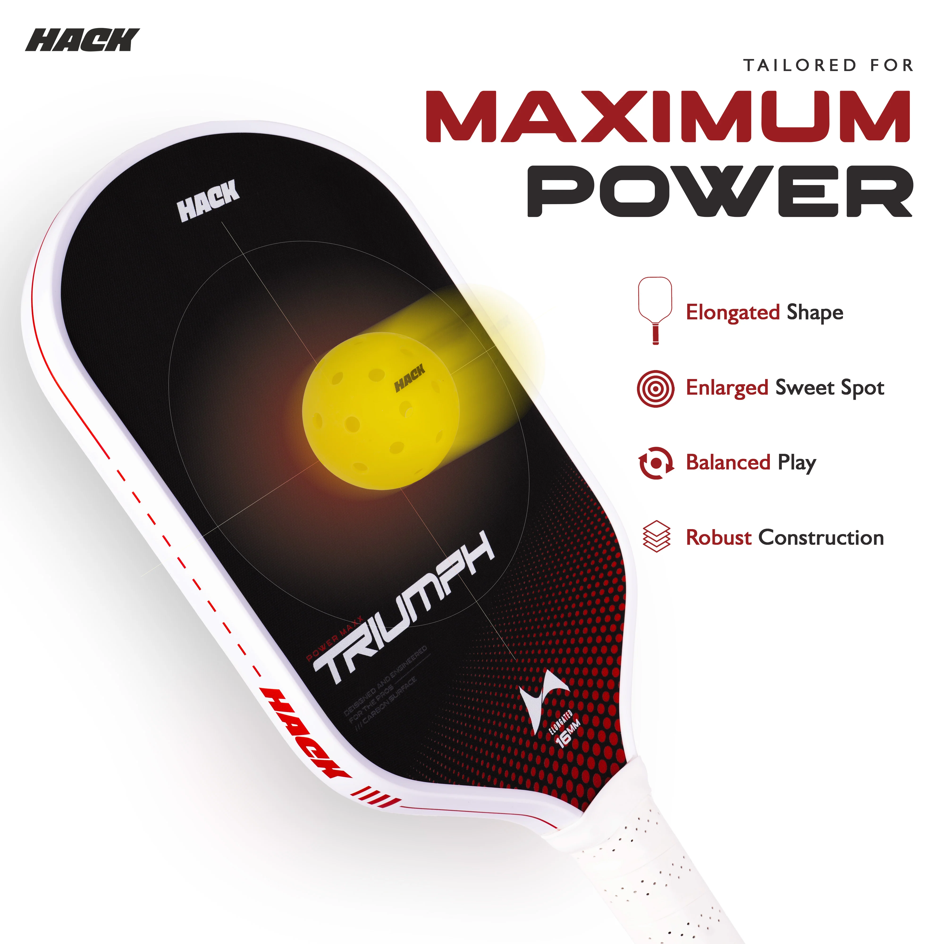 Hack Athletics Triumph Power Core Pickleball Paddle - Image 6